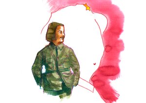 Portrét Jiang Qing (1914-1991) manželka Mao Ce-tunga (Portrét Jiang Qing jako madame Mao) od Alessandro Lonati