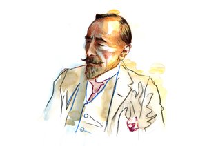 Portrét Josepha Conrada (1857 - 1924), britského spisovatele kolem 1920 - 1923 (portrét anglického spisovatele Josepha Conrada) od Alessandro Lonati