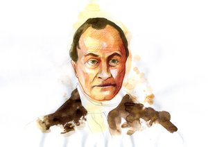 Portrét francouzského filozofa Auguste Comte (1798-1857) (francouzský filozof Auguste Comte) od Alessandro Lonati