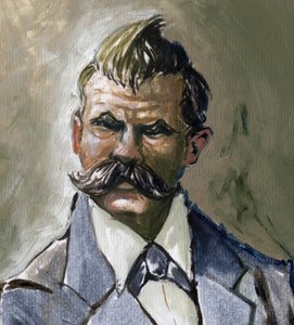 Portrét německého filozofa Friedricha Nietzscheho (1844-1900). od Alessandro Lonati