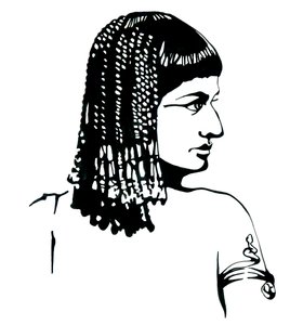 Portrét egyptské královny Kleopatry VII Thea Philopator (69-30 př.nl) od Alessandro Lonati