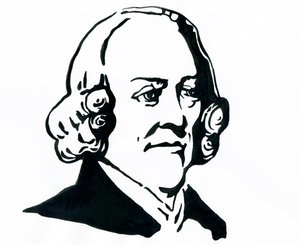 Portrét filozofa a ekonoma Adama Smithe (1723-1790) Kresba od Alessandro Lonati
