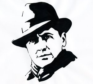 Muotokuva prefetista ja vastustavasta ranskalaisesta Jean Moulinista (1899-1943) od Alessandro Lonati