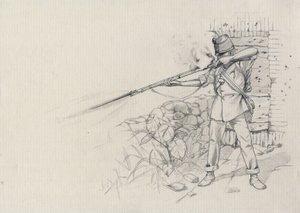 Druhé císařství (1852-1870): střelba pěšáka, voják rakouské armády, Rakousko-Uhersko (Rakousko-Uhersko) od Alessandro Lonati