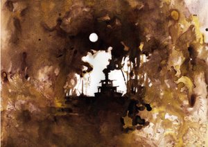 Lodní ilustrace nového filmu „V srdci temnoty“ od Josepha Conrada. 2012 od Alessandro Lonati