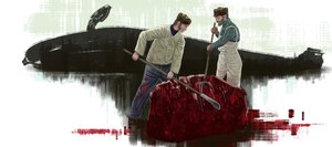 Dvě velryby, řezání velryby od Alessandro Lonati