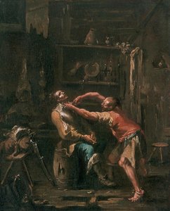 Vesnický holič od Alessandro Magnasco