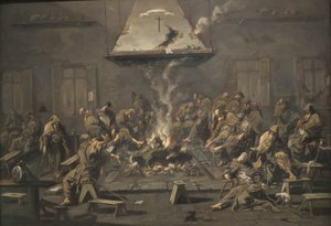 "Interiér s mnichy", Alessandro Magnasco, kolem roku 1725, Norton Simon Museum od Alessandro Magnasco