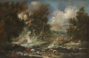 Bouře, cca 1710-1720 od Alessandro Magnasco