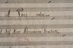 Rukopisná partitura XXV kantát pro sólový hlas od Alessandra Scarlattiho (1660-1725) od Alessandro Scarlatti