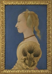 Portrét dámy. Kolem roku 1465 od Alesso Baldovinetti