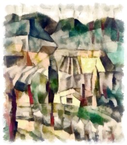 Pohled (zelený) #28,2016,