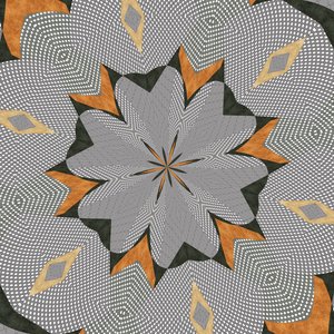 ornament #70,2019,(kombinovaná technika) od Alex Caminker