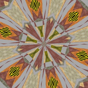 ornament #71,2019,(kombinovaná média) od Alex Caminker