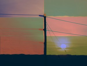 zvuk,2019,(koláž;montáž;přemalováno) od Alex Caminker