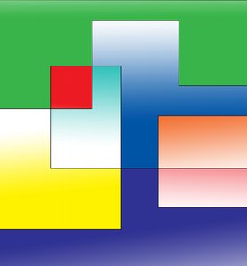 vesmírná organizace, 2019, (gradient) od Alex Caminker