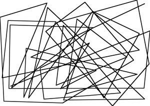 string-line jako kubismus, 2017, (kombinovaná média) od Alex Caminker