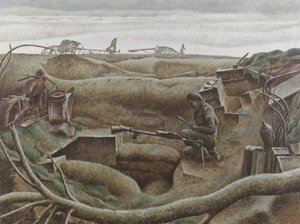 Nijmegenský sál, prosinec 1944 (olej na plátně)