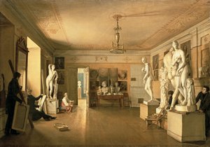 Ateliér umělce Alexey Venetsianov (1780-1847) 1827 od Alexander Alexeyevich Alexeyev