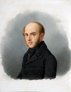 Portrét hraběte Sergeje Ouvarova (1786-1855), ruského státníka - Akvarel na kartonu od Alexandra Alexejeviče Vasiljevského (1794-1849), počátek 40. let 19. století - Portrét hraběte Sergeje Semionoviče Uvarova (1786-1855) - Akvarel na kartonu od Alexandra od Alexander Alexeyevich Vasilyevsky