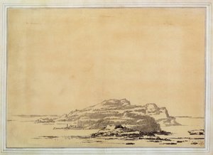 Fantastická krajina, 1780-85 (omyjte tužkou na papíře)