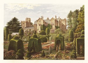 Levens Hall., Cumbria, Anglie. ,1880 (rytina) od Alexander Francis (after) Lydon