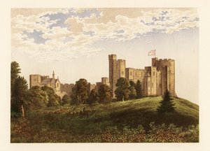 Hrad Peckforton, Cheshire, Anglie. od Alexander Francis (after) Lydon