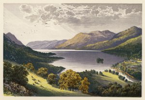 Skotské jezero Loch Scenery: Loch Earn (barevná litografie) od Alexander Francis (after) Lydon