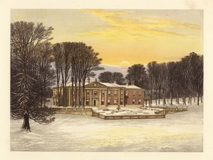 Zimní scéna s Down House, Dorsetshire, Anglie. od Alexander Francis (after) Lydon