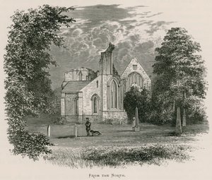 Opatství Dryburgh, od severu od Alexander Francis Lydon