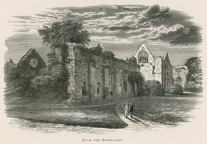 Dryburgh Abbey, z jihovýchodu