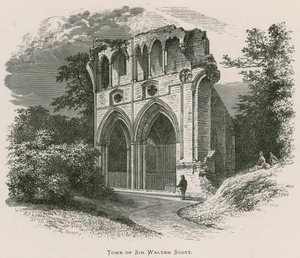 Dryburgh Abbey, Hrobka sira Waltera Scotta od Alexander Francis Lydon