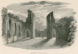 Glastonbury Abbey, interiér, z východu od Alexander Francis Lydon