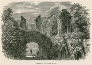 Glastonbury Abbey, interiér, ze západu od Alexander Francis Lydon