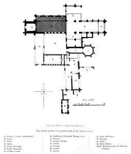 Půdorys Boltonského převorství, 1897