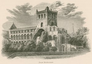 Opatství Jedburgh, od jihovýchodu od Alexander Francis Lydon