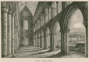 Jedburgh Abbey, Nave, pohled na západ od Alexander Francis Lydon