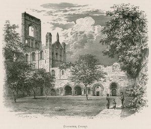 Kirkstall Abbey, Klášterní dvůr od Alexander Francis Lydon