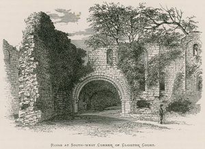 Kirkstall Abbey, Ruiny na jihozápadním rohu Cloister Court od Alexander Francis Lydon