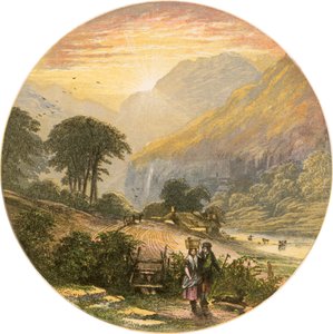 Scéna v jezerní oblasti od Alexander Francis Lydon