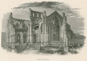 Melrose Abbey, Z východu