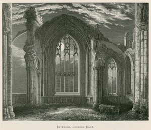 Melrose Abbey, interiér, pohled na východ od Alexander Francis Lydon