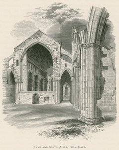 Melrose Abbey, Nave a South Aisle, z východu od Alexander Francis Lydon