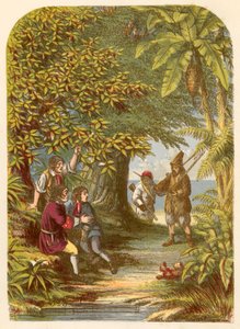 Robinson Crusoe překvapil tři Angličany od Alexander Francis Lydon