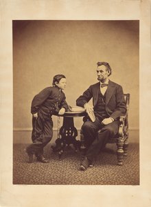 [Abraham Lincoln a jeho syn Thomas (Tad)] od Alexander Gardner