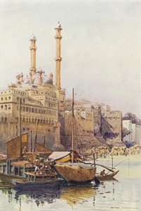 Ghát pod Aurangzebsovou mešitou, Benáres od Alexander Henry Hallam Murray
