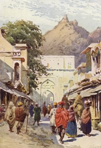 Hlavní ulice Alwar od Alexander Henry Hallam Murray