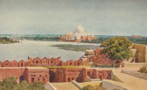 Taj z pevnosti, Agra, c1880 1905. od Alexander Henry Hallam Murray