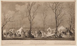 Bivak kozáků na Avenue des Champs-Elysées v Paříži v březnu 1814, 1814