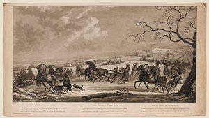 Závod saní v Malé červené krčmě Krasny Kabachok, 1814